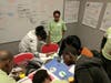 Students from Newark, New York City and Pittsburgh working together for the previous year's 'Design Challenge.' During the Feb. 25 event, students convened virtually.