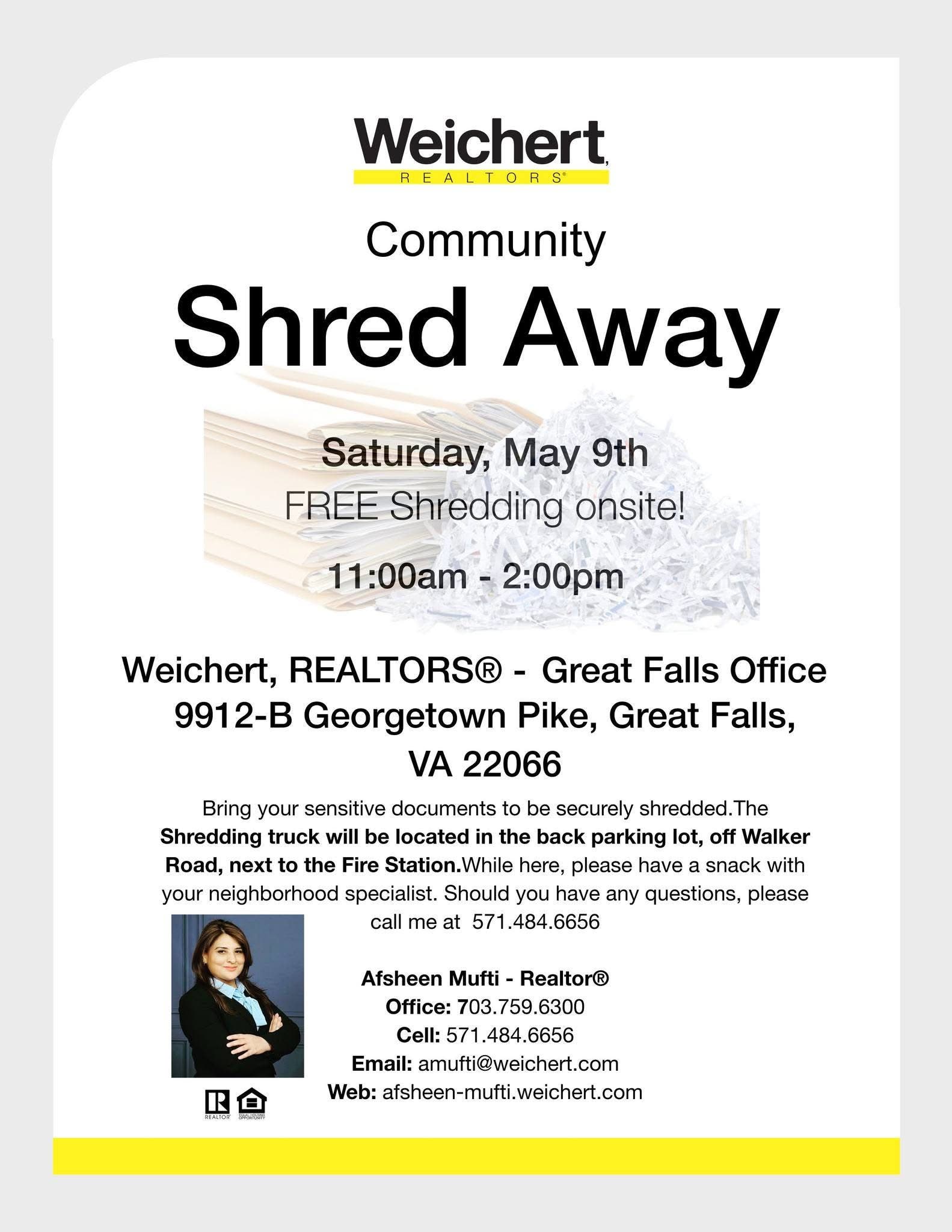 Shred Away (Weichert Realtors) 11am-2pm
