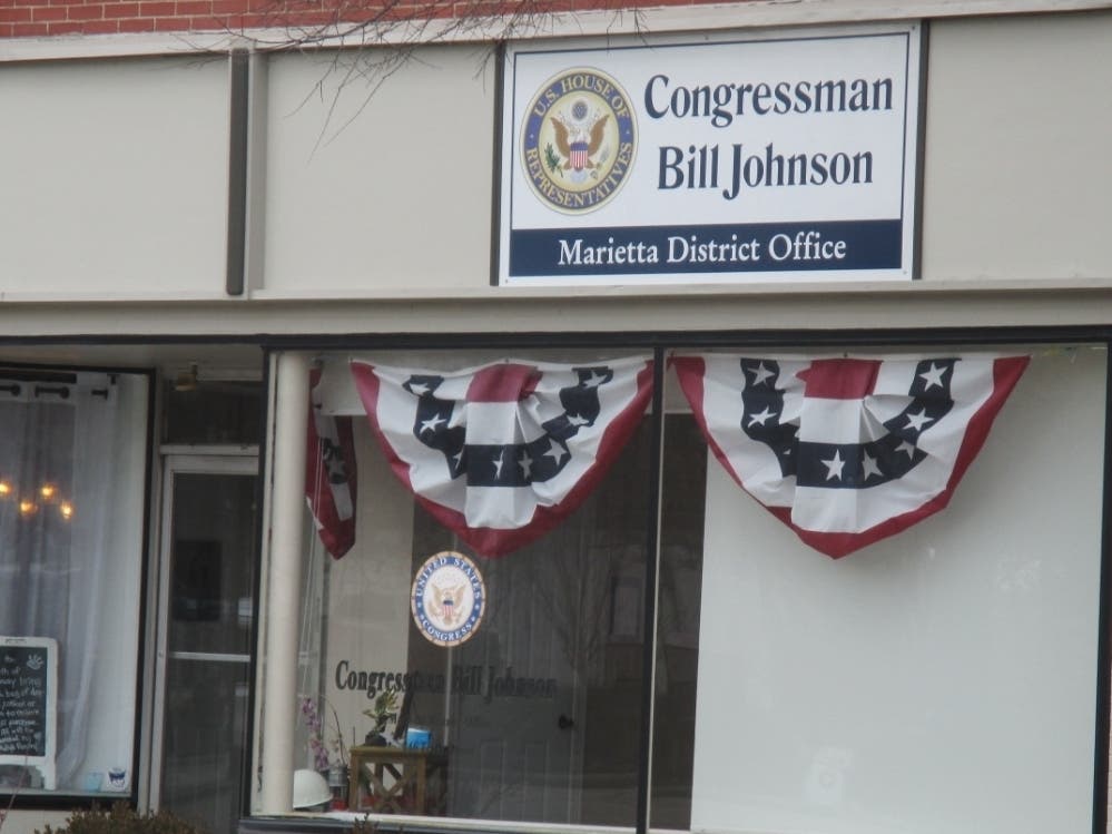 An image of Congressman Bill Johnson's office on Front Street in downtown Marietta.