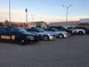 An image of the different cruisers lined up and waiting to commence Operation Blue Sky.