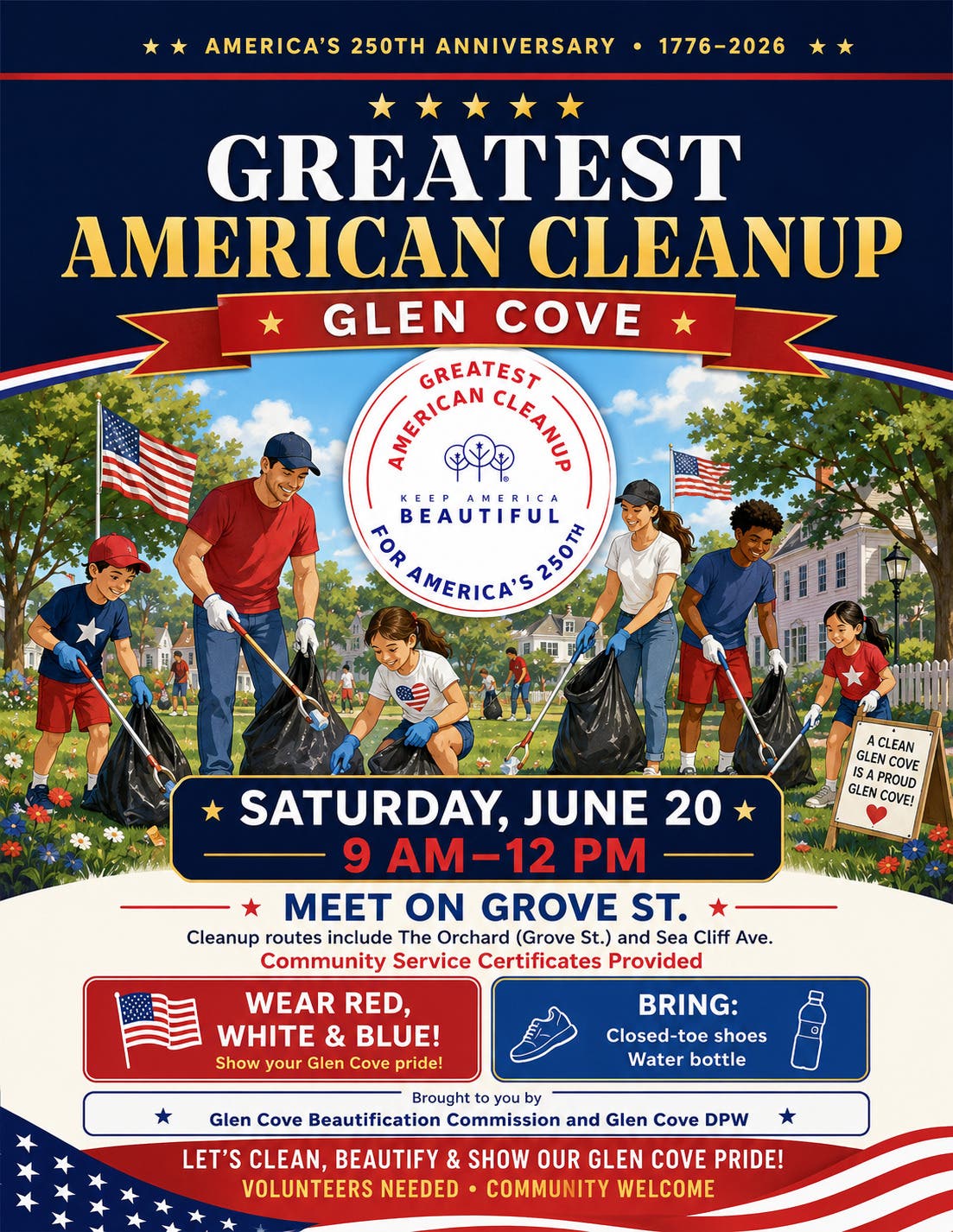 Greatest American Cleanup with Glen Cove Beautification Commission