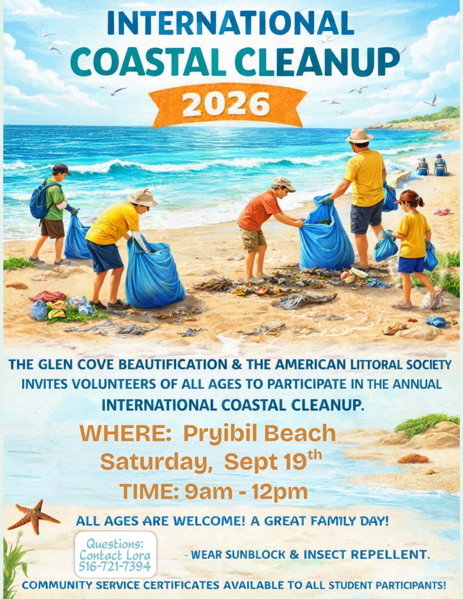 International Coastal Cleanup with Glen Cove Beautification Commission