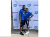 MG support group leader for Northwest Indiana, SeAndrea Ferguson (right) attends the 10th Annual Viking Challenge for MG with husband Jobez Ferguson (left).
