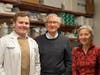 AHRF grant recipient Kieko Hirose, MD, Washington University/St. Louis (pictured, left) will study cholesteatoma to understand why cells develop into cysts and may recur in children. Shown with team member Daniel Romano, MD (left) and mentor R. Chole, PhD