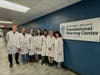AHRF grant recipient Litao Tao, PhD, Creighton University, (third from left) is shown with his hearing lab team. Tao received AHRF’s prestigious Birtman Grant to study the role “enhancers” in the human genome play in hearing development. 