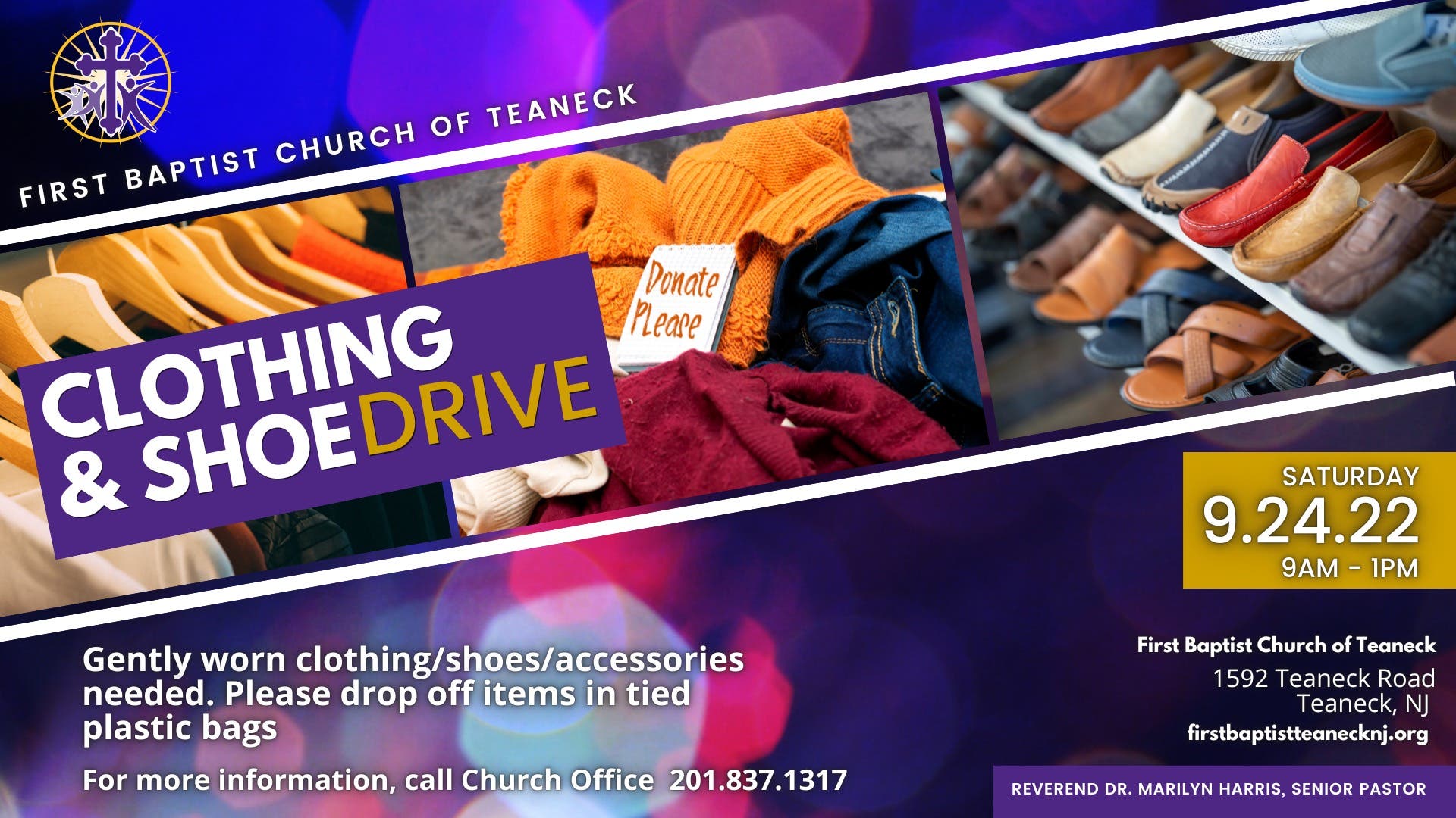Sep 24 FIrst Baptist Church of Teaneck Clothing & Shoe Drive