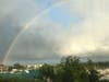 A rainbow over New Rochelle, NY coincides with the governor's first easing of pandemic related restrictions in the state.