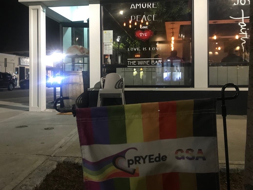 Rye "PRYEde" flags are a symbol of the community's support for LGBTQ members.