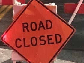 And then there were three. The West Street Bridge over the New England Thruway is now closed as well.  