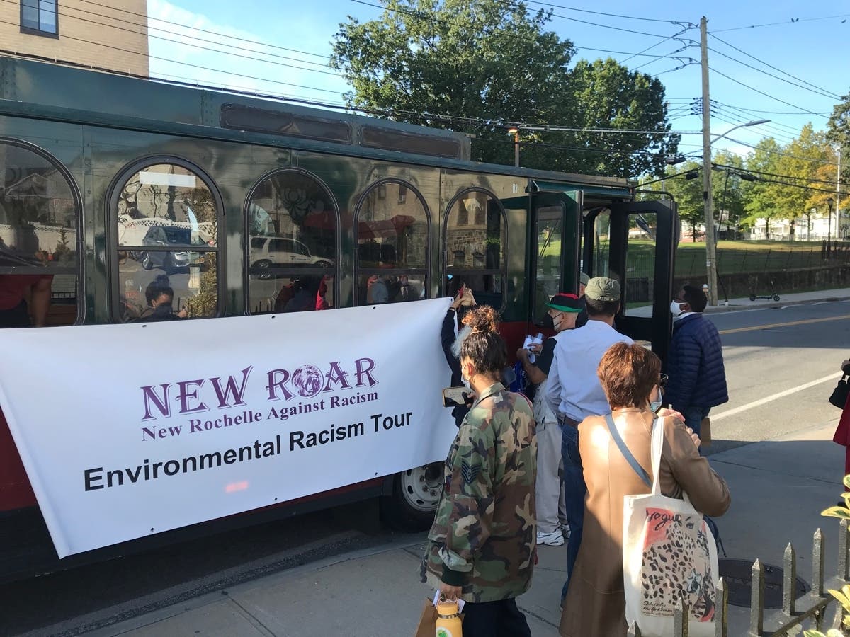 A series of trolley tours staged by New Rochelle Against Racism (New RoAR) gave participants a glimpse of how those decisions made decades ago are still putting predominantly Black neighborhoods at a disadvantage to this day.  