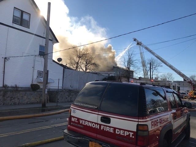 Police who first reported the flames were able to quickly get residents out of the building. 