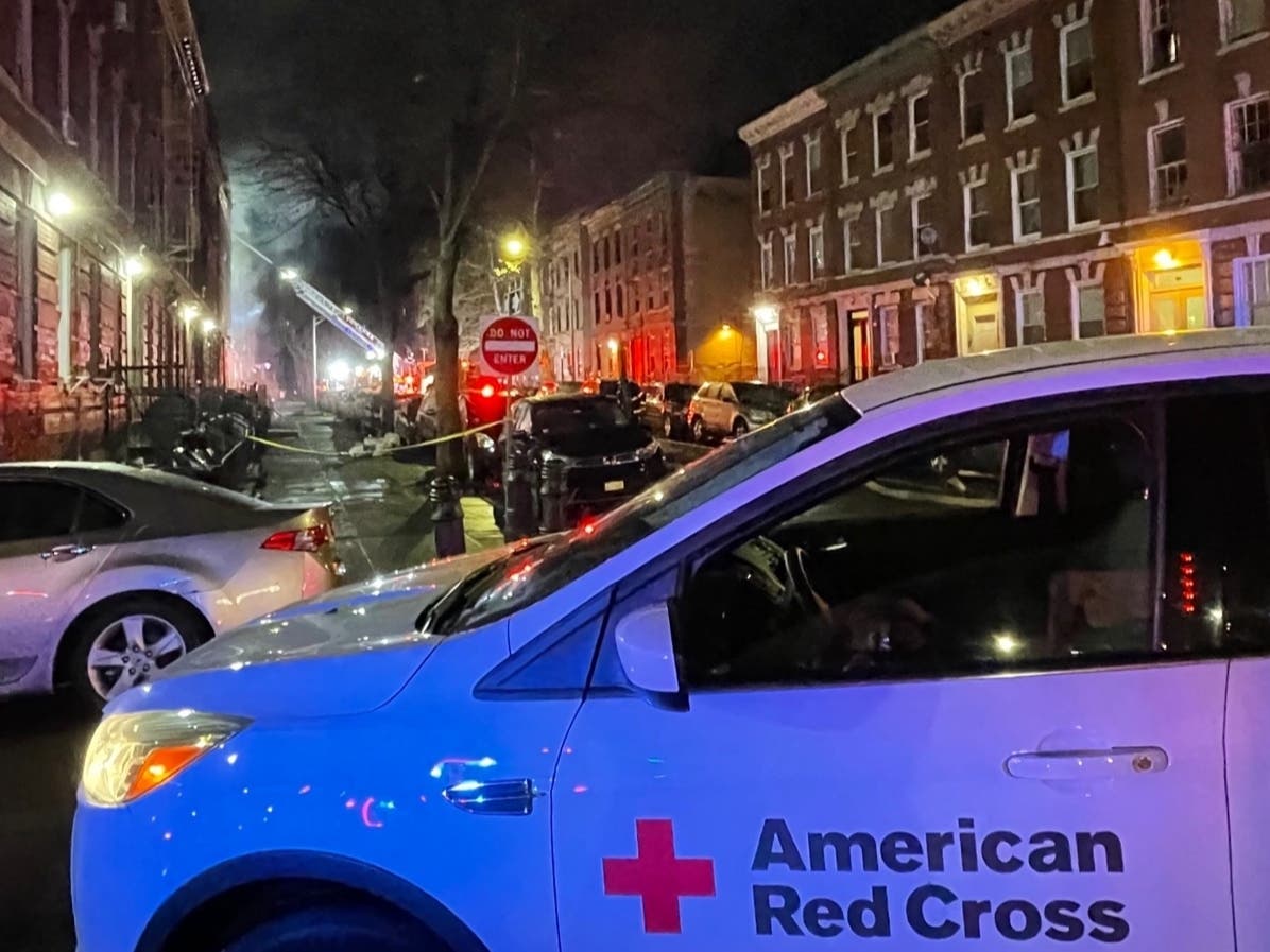 The Red Cross was on the scene and helping victims of the Yonkers apartment building fire before the flames were fully extinguished.  