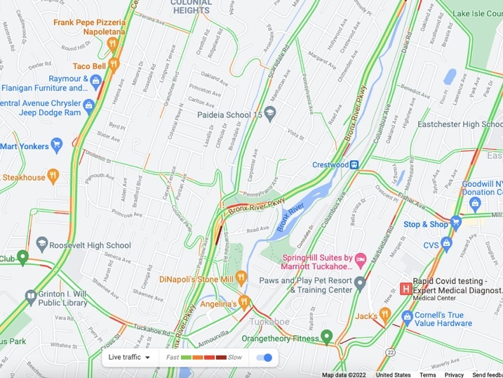 A car landed in the Bronx River near the Mount Vernon/Yonkers border. 