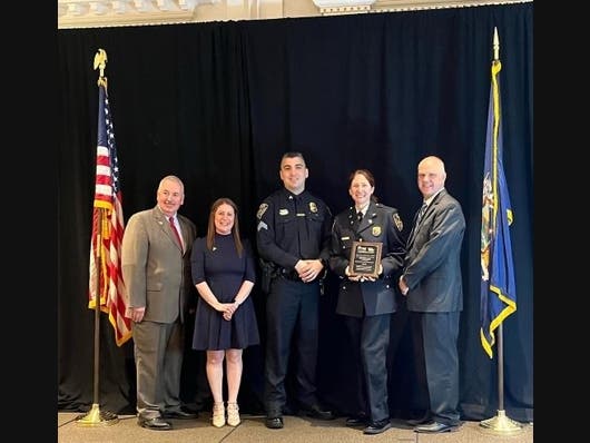 Chief DiRuzza, on behalf of the department, and Sergeant Benkwitt, accepted the awards at the STOP-DWI awards event on April 5, in Albany.