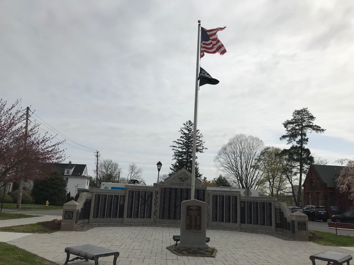 Three black Xs were sprayed across the names of veterans along with other markings over the monument.