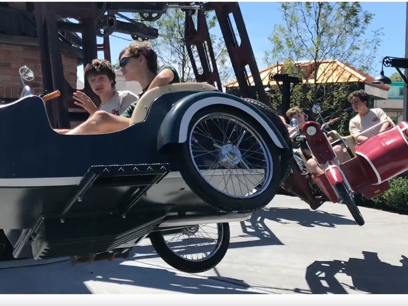 These kids may someday tell their grandchildren that they were among the first to take a ride on the "Old Rye Motorbike Factory." 