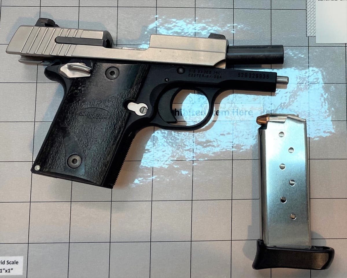 TSA officers at Westchester County Airport detected this handgun in a traveler’s carry-on bag on Sept. 18