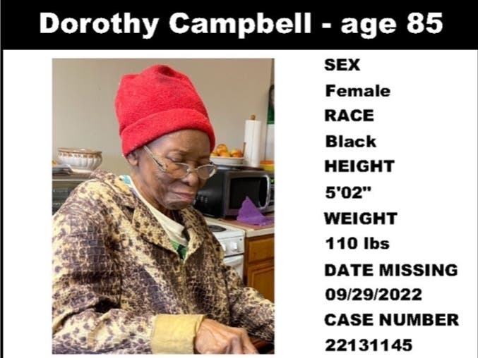 Police said Campbell suffers from dementia.  
