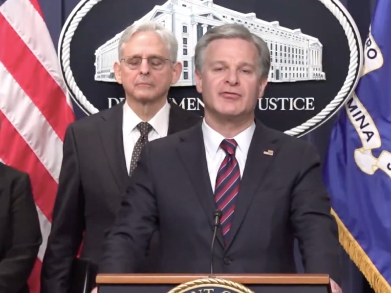 Federal officials, including Attorney General Merrick Garland and FBI Director Christopher Wray, announced the jaw-dropping charges on Friday.  