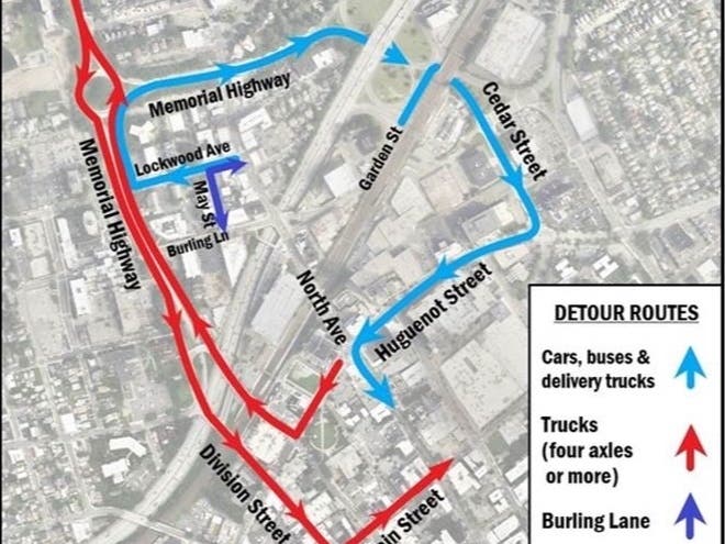 Should have read that "Detour" sign.