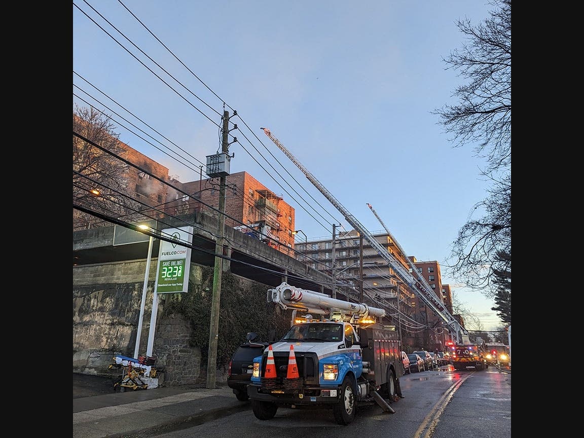 More than 97 families had to leave their homes at the Mona Lisa Cooperative Residence on Bronx River Road.
