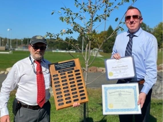 Jacob Tanenbaum with Chief of Staff John Lyon.