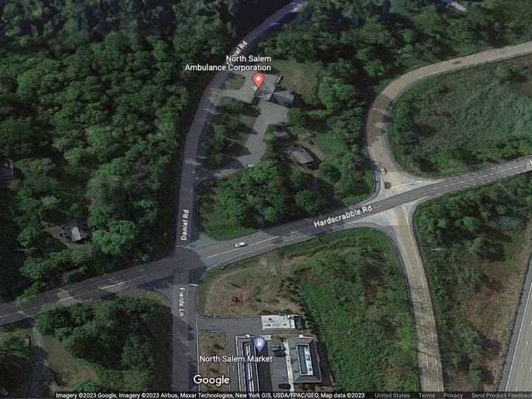 The crash happened at Hardscrabble Road and Fields Lane.