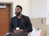 Ndaba Mandela speaking to students at NMHZ.