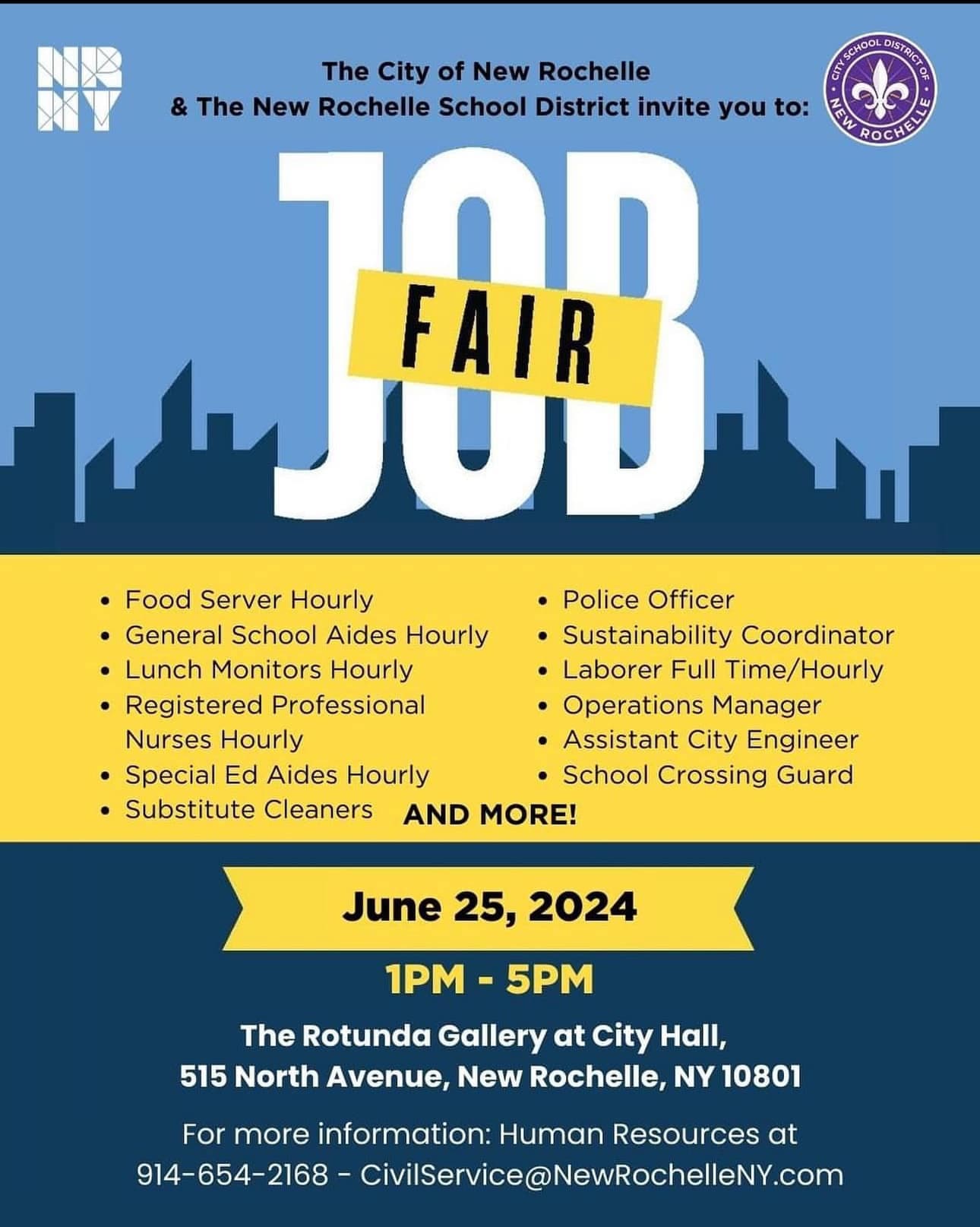 School District, City Will Host Job Fair At New Rochelle City Hall New Rochelle, NY Patch