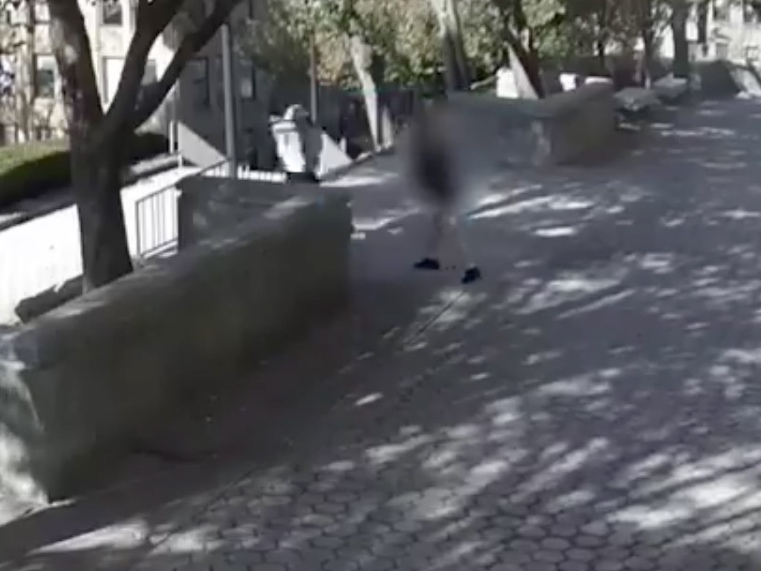 The woman attempted to confront the accused peeper, at which point he fled.