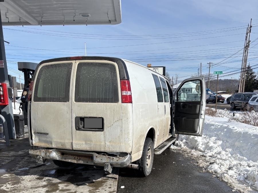 Carmel Police Department detectives set up a tire deflation device, also known as a "stop stick," to stop the van.