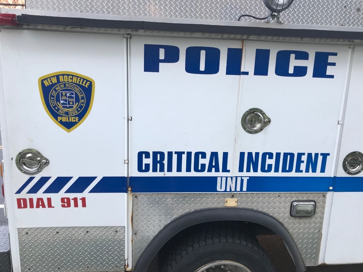 New Rochelle police rushed to a reported burglary in progress at a home on Stephenson Boulevard.