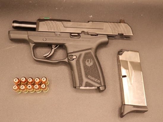 A Ruger Max 9mm firearm was seized, according to police. 