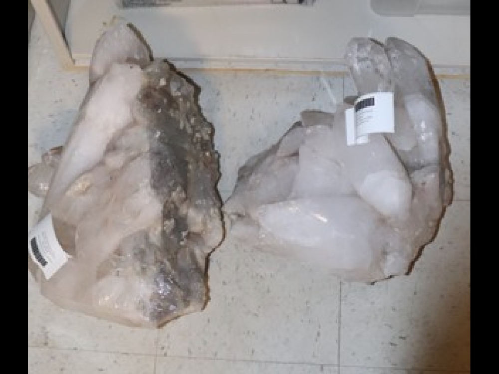 The estimated value of the two geodes is $10,908, according to officials.