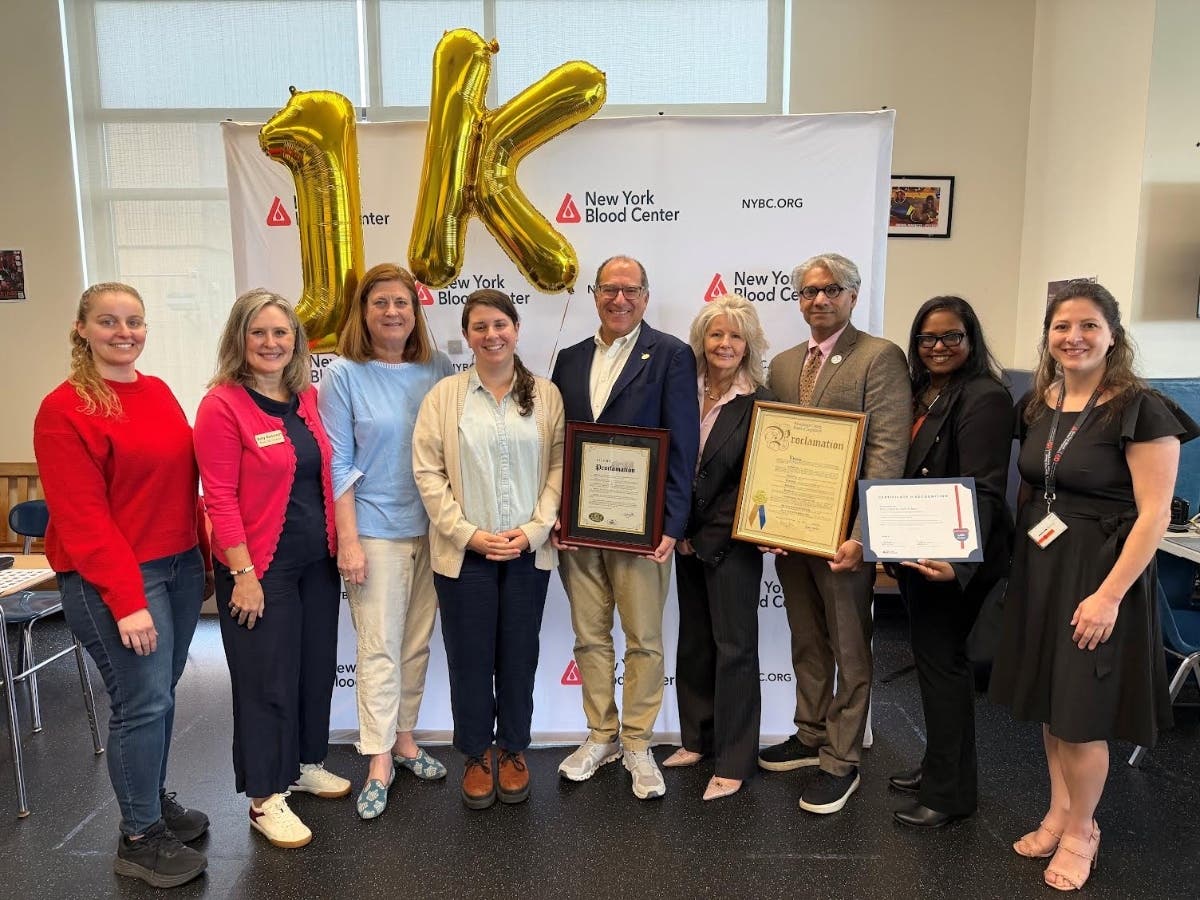 Rye Country Day School and New York Blood Center marked a milestone Wednesday, April 15, when the school hosted its 27th blood drive with NYBC, and surpassed 1,000 blood donations, according to the New York Blood Center.