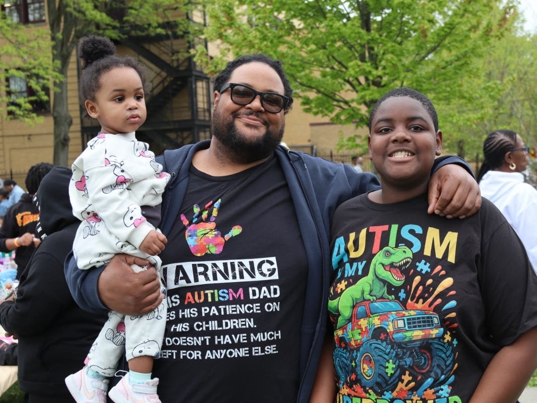 Parent Haj Hylton and his son Emir.