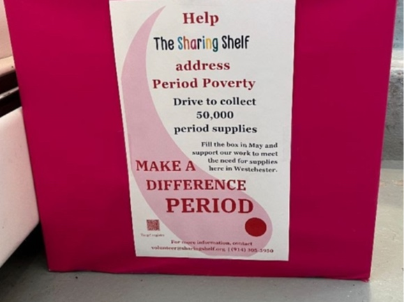 The public is being asked to donate unopened boxes of new period products, preferably pads, at pink collection boxes placed at more than 50 sites across Westchester County.