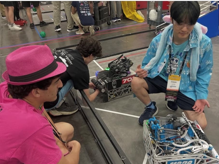 Team MOB competing (pink hats) at World Championship