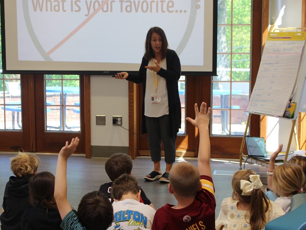 Second graders at Milton Elementary School welcomed children’s author Audrey Vernick for an inspiring and interactive visit on May 5.