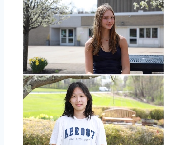 Two academically talented Byram Hills High School seniors, Claire Mauney and Angelina Nie, have each won a National Merit Scholarship.