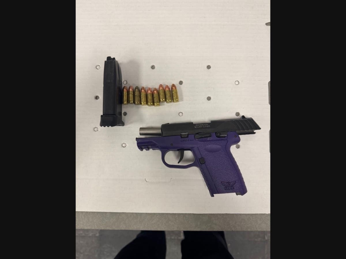 The gun recovered was a 9mm handgun with 9 rounds of ammunition. Police say the "ghost gun" had a defaced serial number.