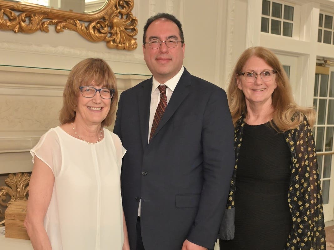 Joan Facelle, Chair Catholic Charities Community Services of Rockland, Stephen Papas, Executive Director of Catholic Charities Community Services, LuAnn Kelley, Associate Director, Catholic Charities Community Services at the recent Hearts of Gold Gala. 