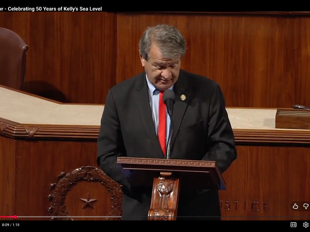 "Thank you Mr. Speaker. Today I want to salute the 50th anniversary celebration of an institution in my home community in Rye, Kelly's Sea Level," Latimer said in his remarks before the House.
