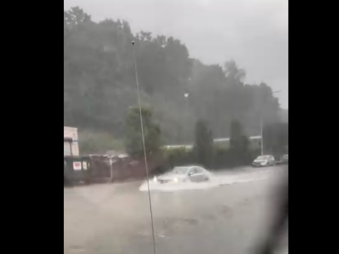 "Torrential rains have overwhelmed drainage," the Yorktown Highway Department reports. "Please exercise caution if you have to be out and about. 2.5 feet of water flooding multiple locations."