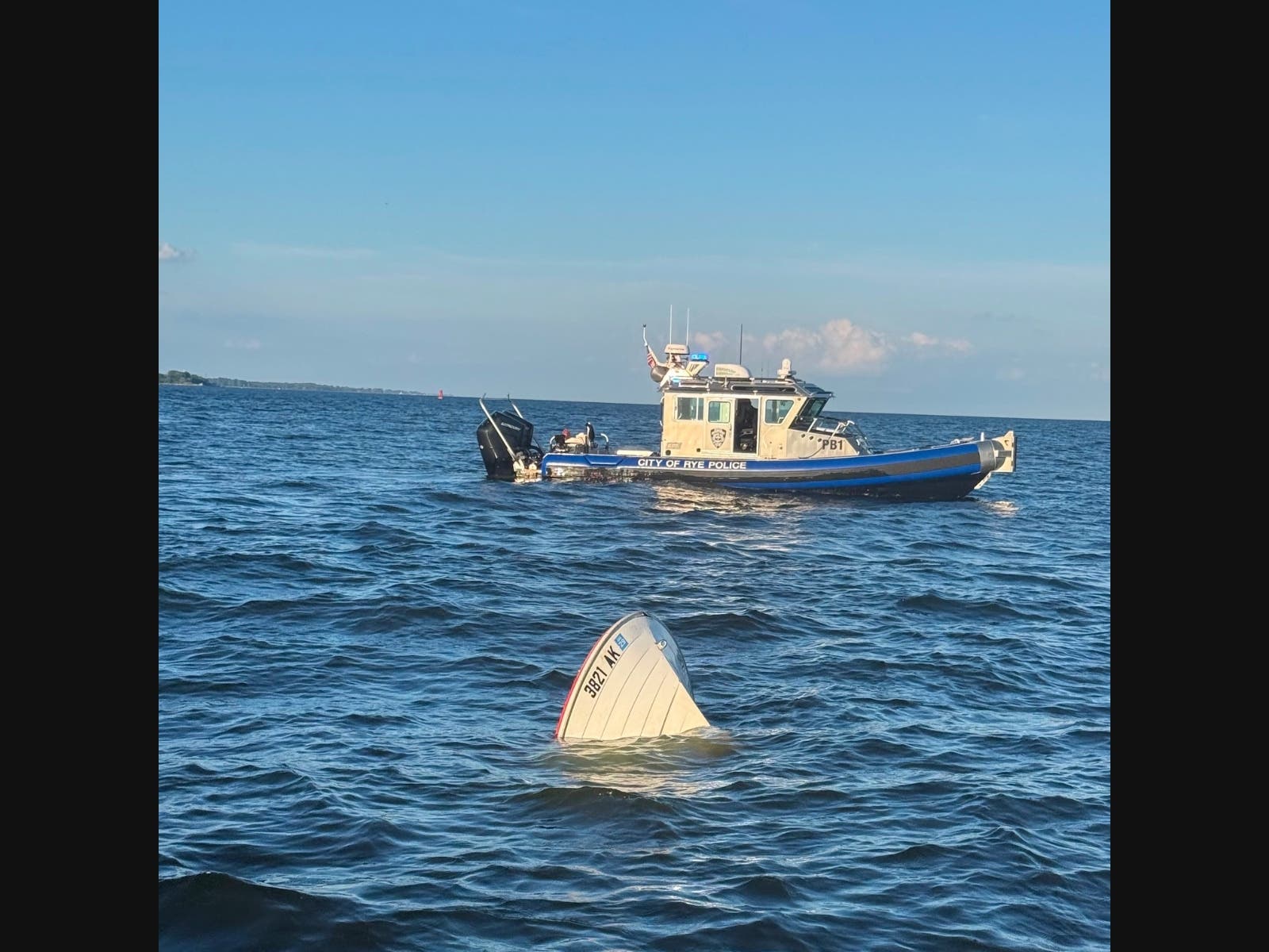 "This incident highlights the strong partnership between the Rye Police Department and Westchester County Police Department Marine Units and their continued commitment to keeping our waterways safe﻿," Rye police said in statement.