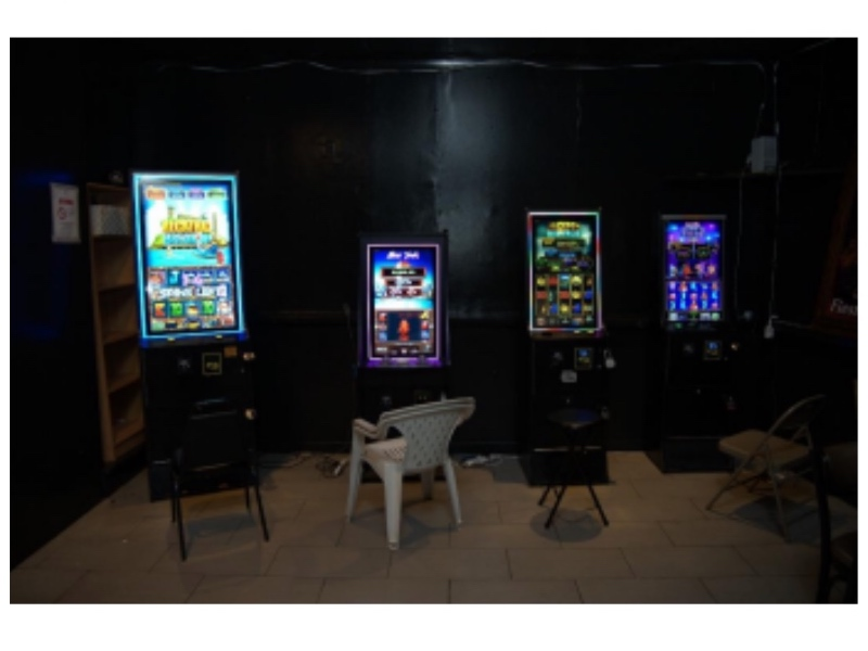 During the search at the Union Avenue Sports Bar, investigators report locating a private room in the rear of the establishment containing illicit gambling activity.