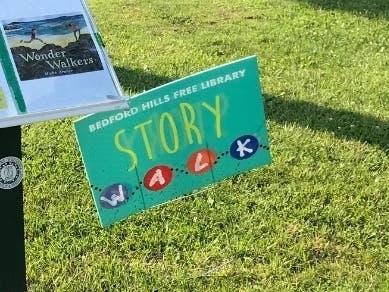 The StoryWalk, a partnership between the City of White Plains Recreation and Parks Department and the White Plains Public Library, combines a children's story with a popular walking route.