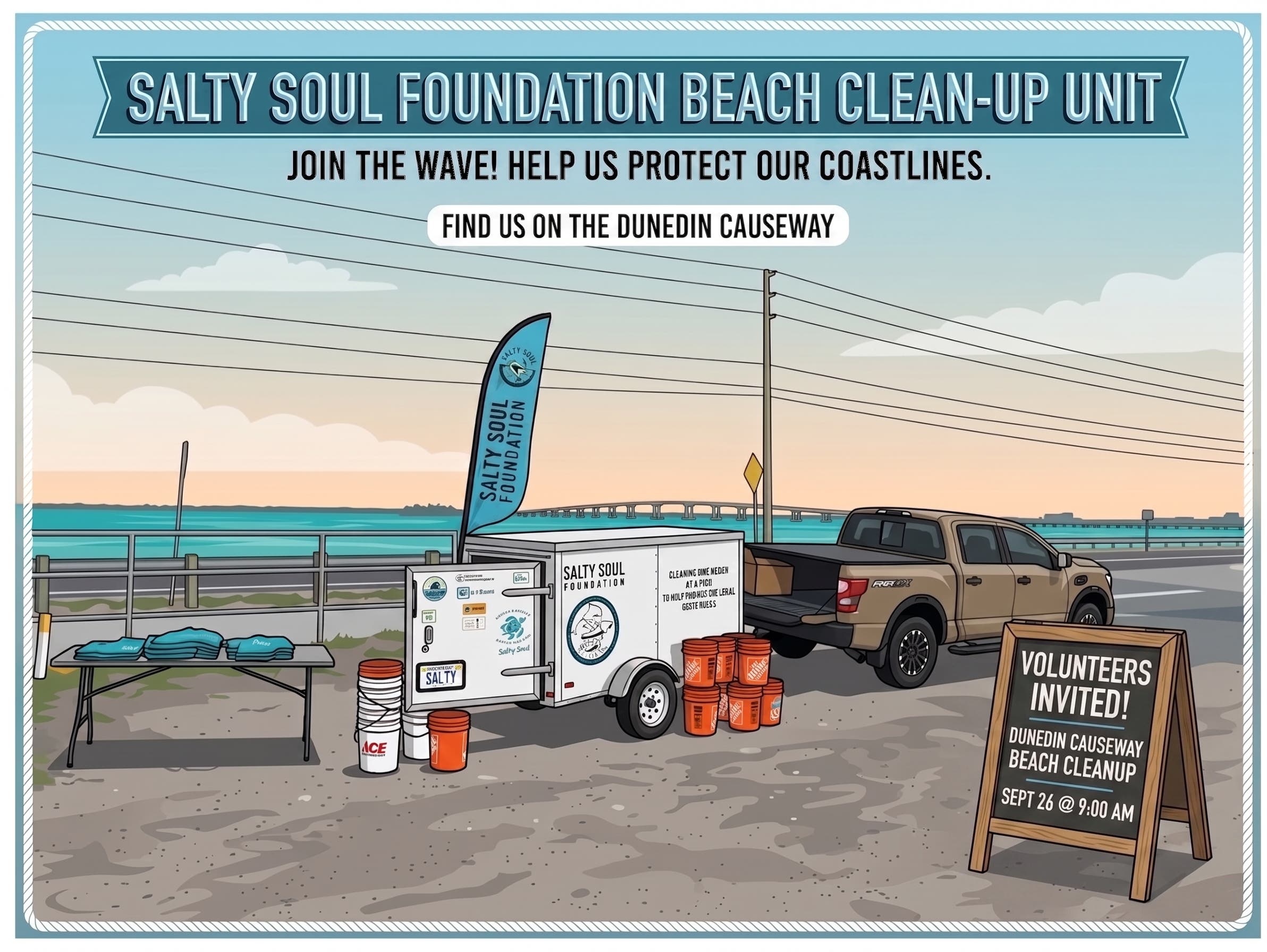 Dunedin Beach Cleanup with Salty Soul®