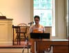 Katerina Fontes of Malden, MA, kicking off the 2023 group reading of Douglass's speech, What to the Slave is the 4th of July?