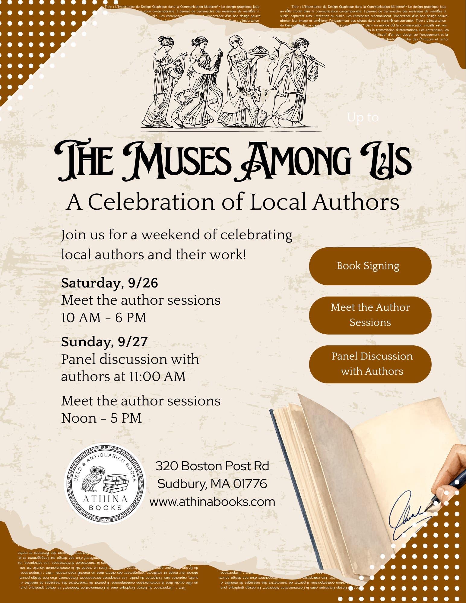 The Muses Among Us: A Celebration of Local Authors